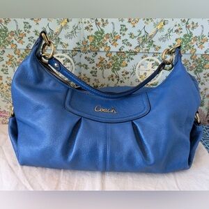 Coach Royal Blue Leather Hobo Bag
